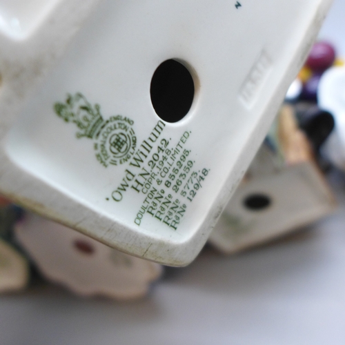 2049 - A collection of Royal Doulton figures, five in total, to include Owd William, Bridget, The Balloon M... 