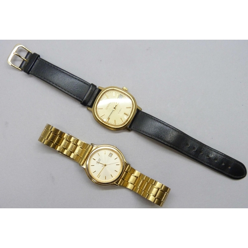 7310 - A Sekonda wristwatch with date aperture, 38mm including crown, together with a Citizen wristwatch