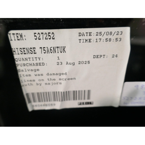 6384 - Quantity of broken/damaged televisions including Hisense 70