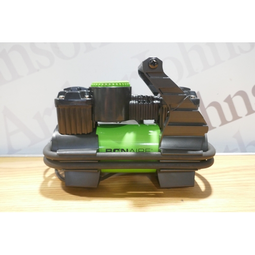 6031 - Bon Aire 12v tyre inflator and a quantity of luxury vinyl plank flooring, (372-299,525) *This lot is... 