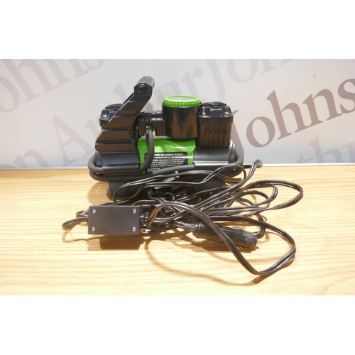 6031 - Bon Aire 12v tyre inflator and a quantity of luxury vinyl plank flooring, (372-299,525) *This lot is... 