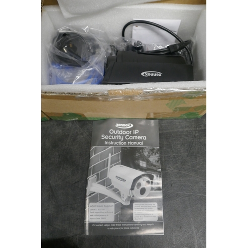 5037 - An assortment of security camera equipment including a Time-2 wireless bullet camera and 2 boxed Zen... 