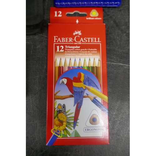 5063 - A collection of assorted art materials and accessories including brushes, watercolour pencil etc.