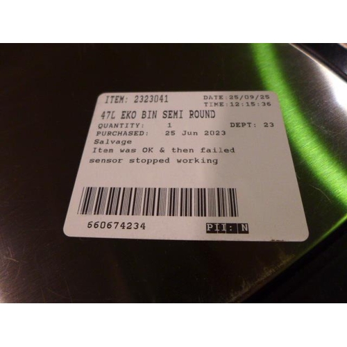 6298 - 47l Eko semi round bin   (372-416) *This lot is subject to VAT