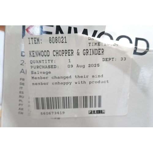 6358 - Kenwood chopper & grinder (372-341) *This lot is subject to VAT