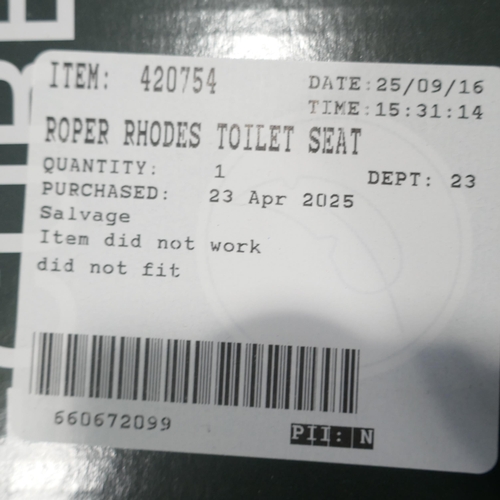 6363 - Roper Rhodes secure fix toilet seat   (372-254) *This lot is subject to VAT