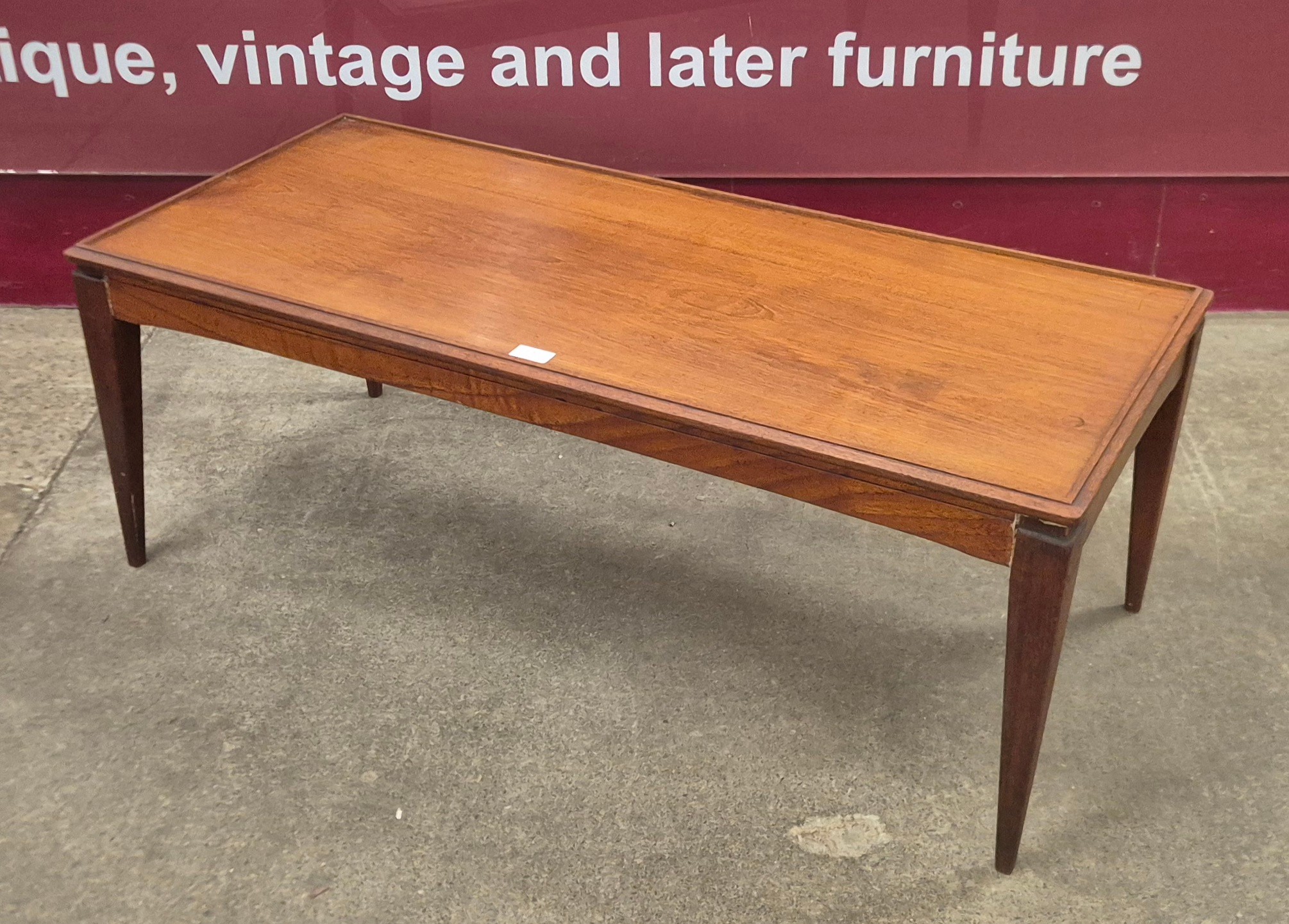 A Fyne Ladye teak rectangular coffee table, designed by Richard Hornby