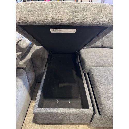 3124 - A Coddle Aria grey fabric pull out sofa bed with storage chaise, original RRP £916.66 + VAT (4246-7)... 