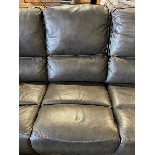 3135 - A Kuka Maxwell grey 3 seater sofa with power headrests (marked/damaged), original RRP £1333.33 + VAT... 