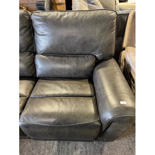 3135 - A Kuka Maxwell grey 3 seater sofa with power headrests (marked/damaged), original RRP £1333.33 + VAT... 