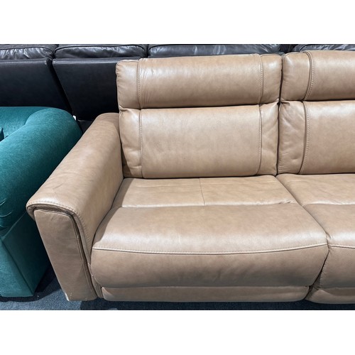 3170 - An Aiden & Ivy Spencer dark grey leather electric reclining 2.5 seater sofa, original RRP £916.66 + ... 
