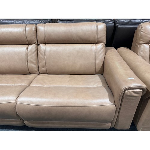 3170 - An Aiden & Ivy Spencer dark grey leather electric reclining 2.5 seater sofa, original RRP £916.66 + ... 
