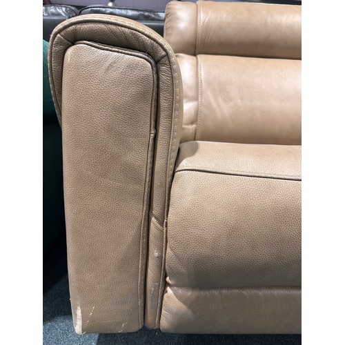 3170 - An Aiden & Ivy Spencer dark grey leather electric reclining 2.5 seater sofa, original RRP £916.66 + ... 