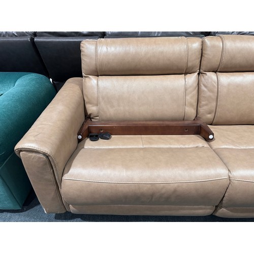 3170 - An Aiden & Ivy Spencer dark grey leather electric reclining 2.5 seater sofa, original RRP £916.66 + ... 