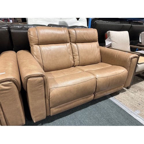 3171 - An Aiden & Ivy Spencer dark grey leather electric reclining 2 seater sofa, original RRP £783.33 + VA... 