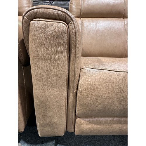 3171 - An Aiden & Ivy Spencer dark grey leather electric reclining 2 seater sofa, original RRP £783.33 + VA... 