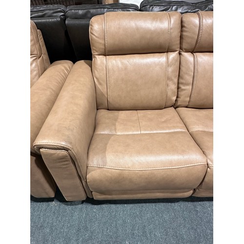 3171 - An Aiden & Ivy Spencer dark grey leather electric reclining 2 seater sofa, original RRP £783.33 + VA... 