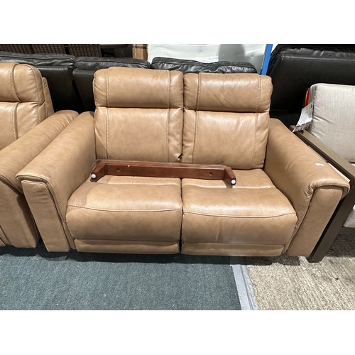 3171 - An Aiden & Ivy Spencer dark grey leather electric reclining 2 seater sofa, original RRP £783.33 + VA... 