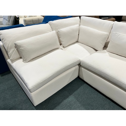 3176 - A John Lewis Harmony optic white 3 piece corner sofa