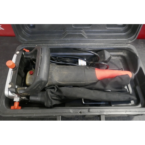 5081 - A Sip 230V biscuit jointer in case with a pack of No2 biscuits