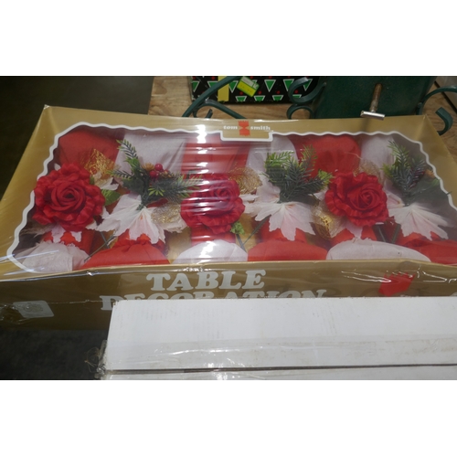 5117 - A large quantity of Christmas items including string lights, glow up moose, glow up snowman, tree ba... 