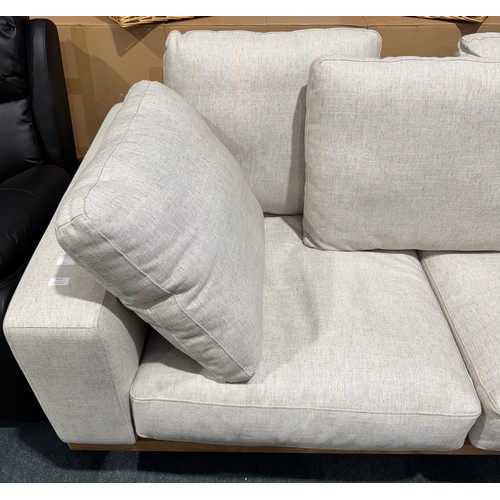 3187 - A Harmony dark putty open armed 2 seater sofa (Incomplete)