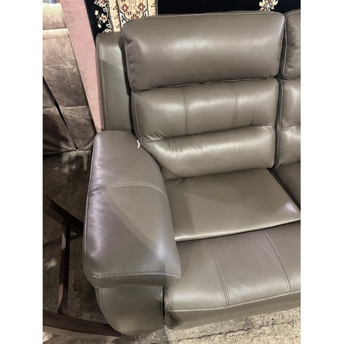 3195 - An Ava storm grey leather electric reclining 2 seater sofa , original RRP £999.99 + VAT (4247-6) *Th... 