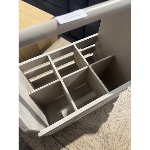 3129 - A light grey painted ‘Merry Christmas’ bottle holder