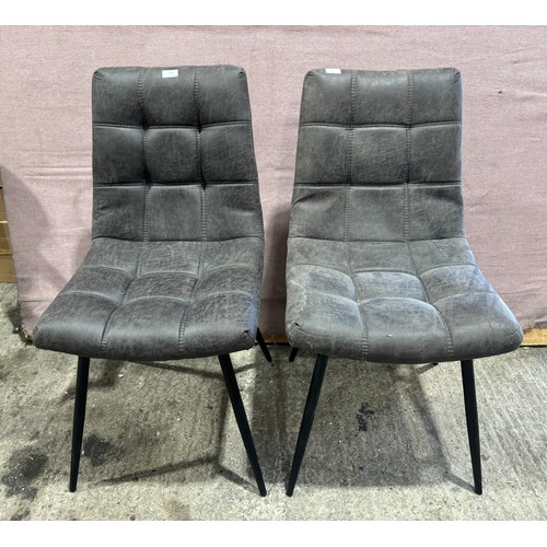 3197 - A Pair of Darwin charcoal dining chairs