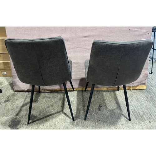 3197 - A Pair of Darwin charcoal dining chairs