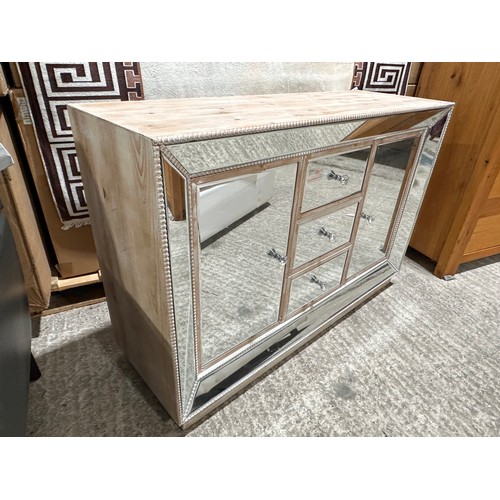 3227 - An Italian style pearl mirrored sideboard