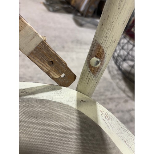 3232 - A Pair café white dining chairs