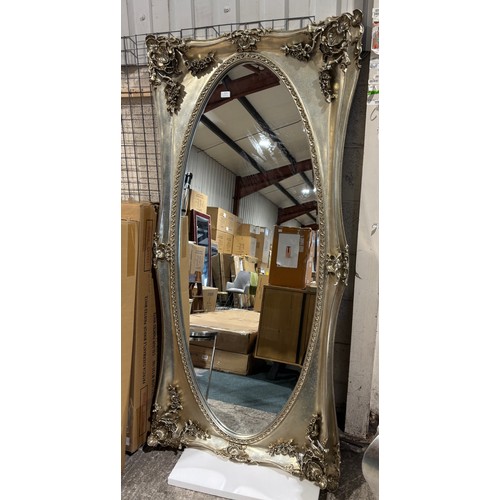 3222 - A Laura Ashley silver Beth dressing mirror