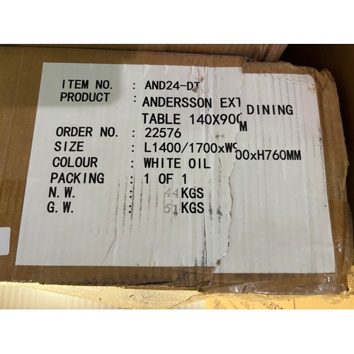 3149 - A Andersson Extending Dining Table with Bianco Oil Finish (unchecked)