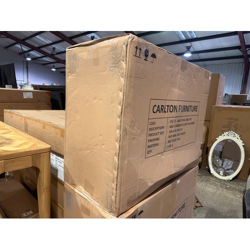 3155 - A Arch Sideboard in recycled Teak & Rattan with 2 Doors (unchecked)