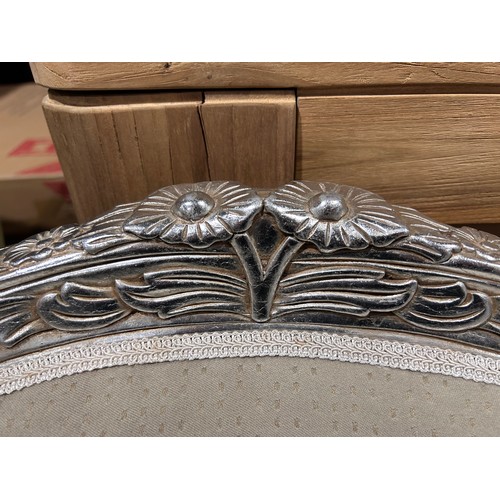 3160 - A silver painted accent chair