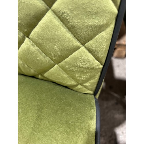 3161 - A set of 4 Marino Olive Velvet Dining Chairs