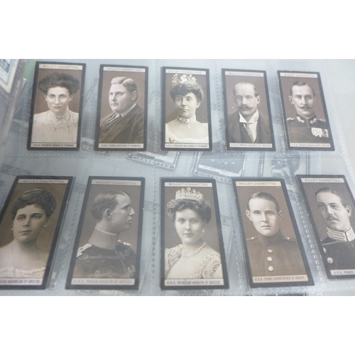 2288 - A collection of cigarette cards to include Will's Cigarettes Royalty, Will's Cigarettes Musical Cele... 