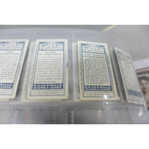 2288 - A collection of cigarette cards to include Will's Cigarettes Royalty, Will's Cigarettes Musical Cele... 