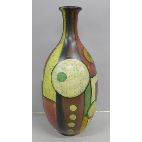 2291 - A mid 20th Century abstract pattern vase, 35cm
