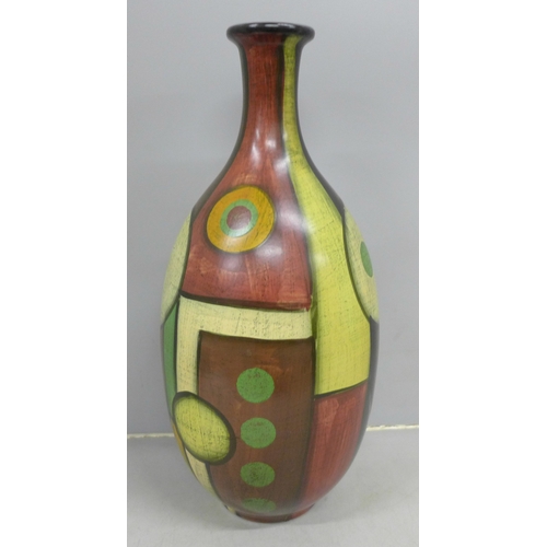 2291 - A mid 20th Century abstract pattern vase, 35cm