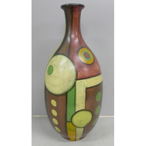 2291 - A mid 20th Century abstract pattern vase, 35cm
