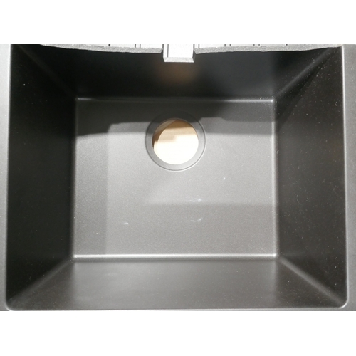 6006 - Messina black composite 1.0 bowl (Damaged)  (563-1) *This lot is subject to VAT