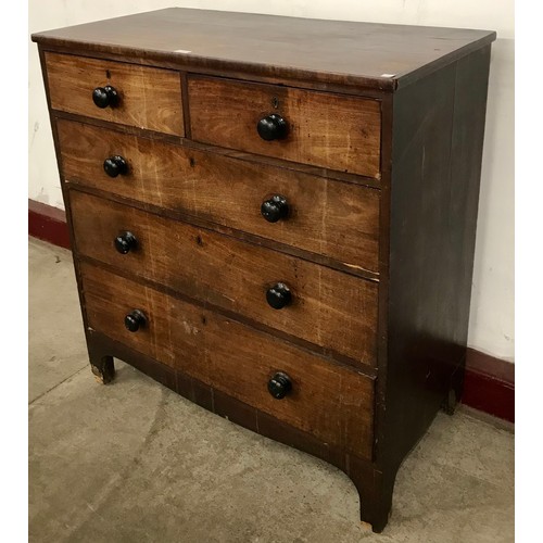 67 - A Victorian oak chest of drawers