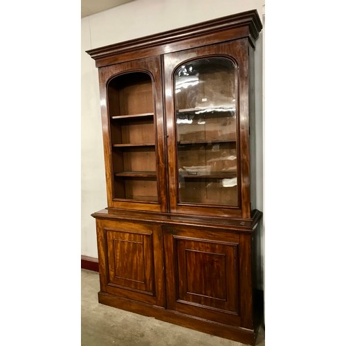 76 - A Victorian mahogany library bookcase