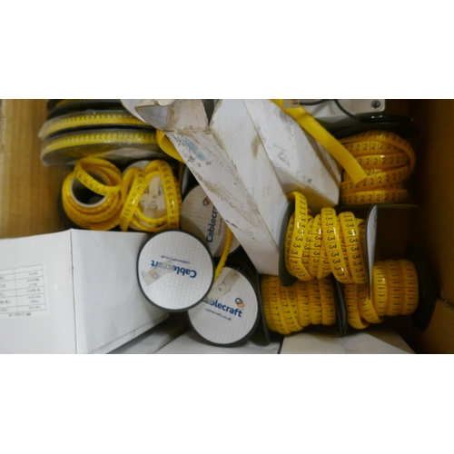 A large quantity of assorted Cablecraft cable markers, Caladen reducers ...