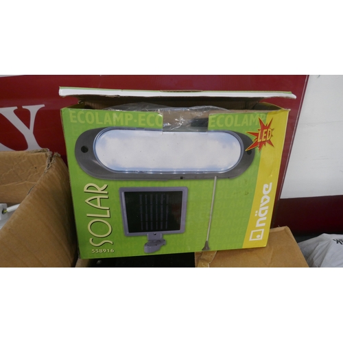 A quantity of lighting including, NVC LED emergency bulkheads, solar ...