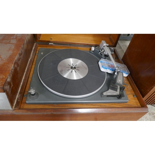 A Ferguson stereo transmission music centre with turntable record ...