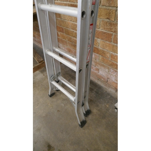 An aluminium 3 way ladder