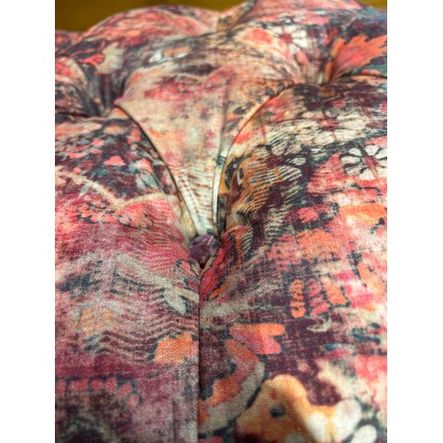 3121 - A Westminster Footstool in printed Coral Velvet (unchecked)